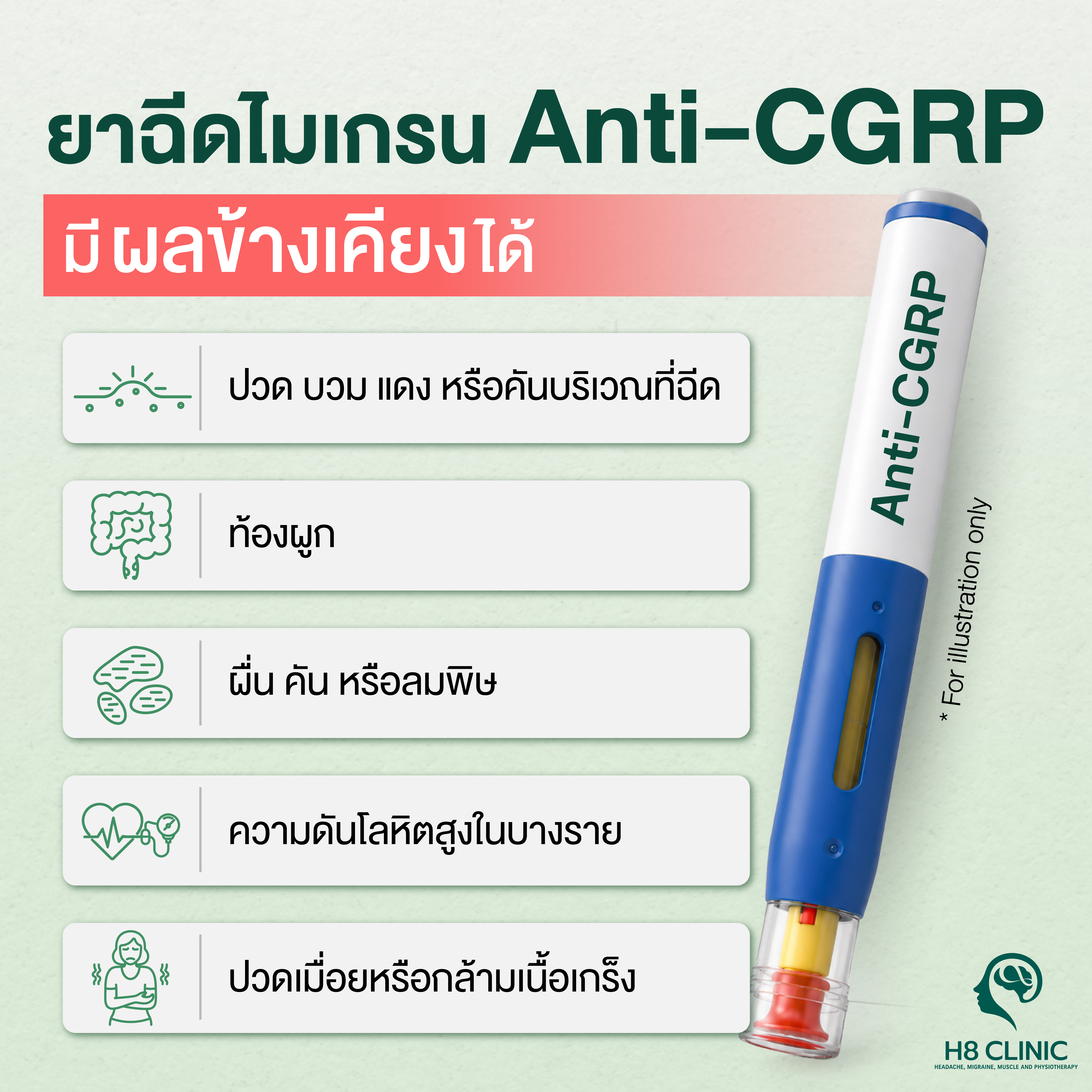 ยาฉีดไมเกรนมีผลข้างเคียงไหม