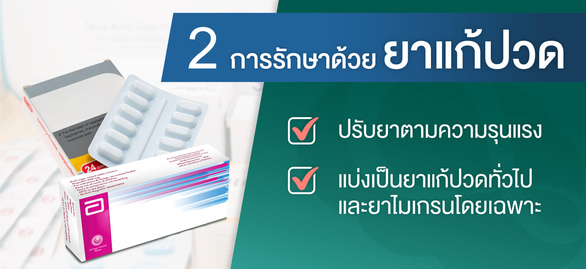 รักษาด้วยยาแก้ปวด